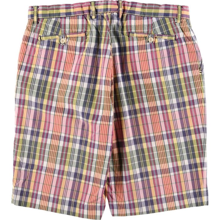 Ralph Lauren POLO by Ralph Lauren Check Pattern Cotton Shorts, Men's Size W36 cotton navy blue type Vintage Second Hand