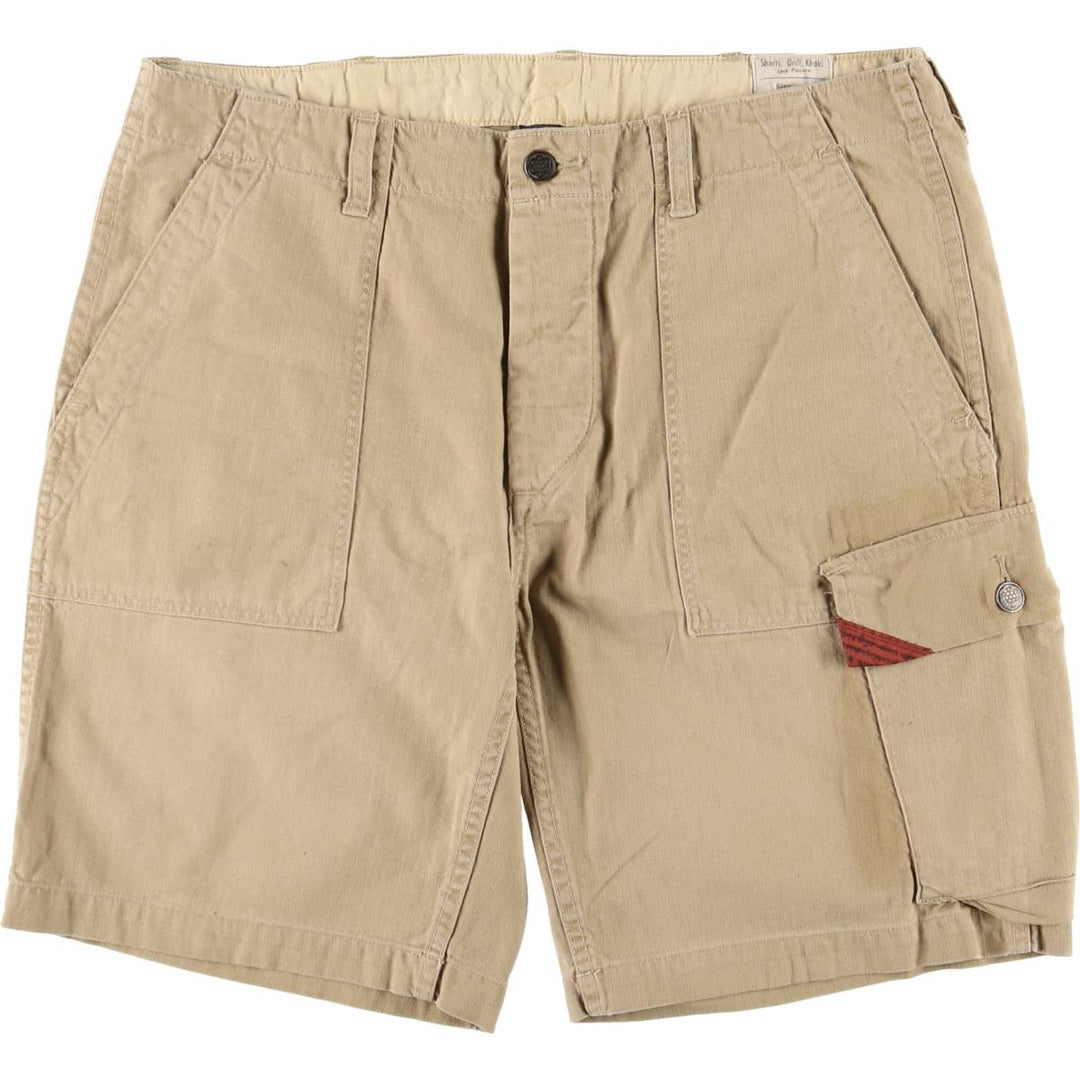 Ralph Lauren POLO by Ralph Lauren GI FIT herringbone cotton shorts, men's size W36 cotton Khaki type beige Vintage Second Hand