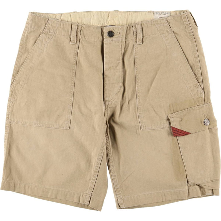 Ralph Lauren POLO by Ralph Lauren GI FIT herringbone cotton shorts, men's size W36 cotton Khaki type beige Vintage Second Hand