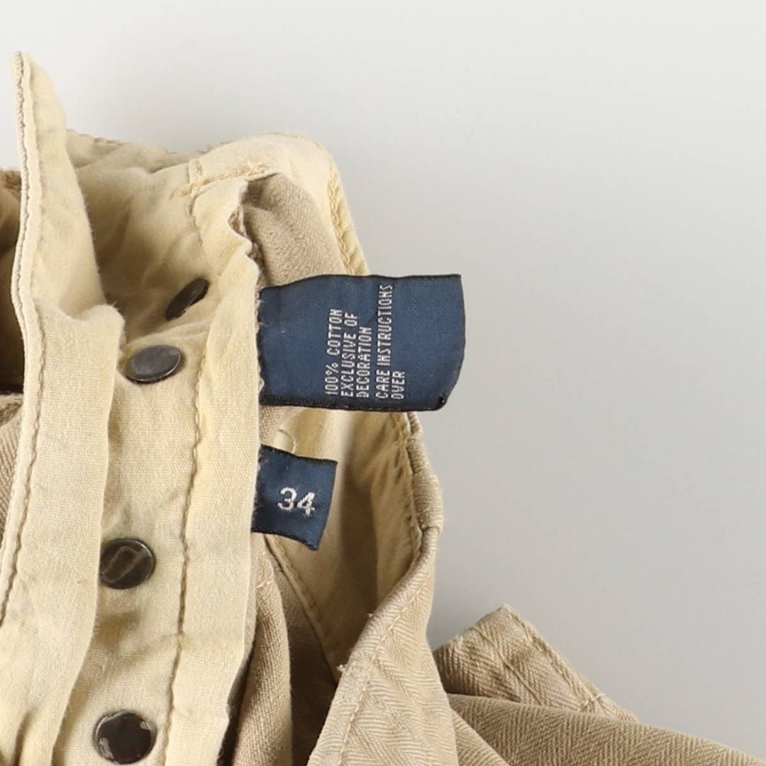 Ralph Lauren POLO by Ralph Lauren GI FIT herringbone cotton shorts, men's size W36 cotton Khaki type beige Vintage Second Hand