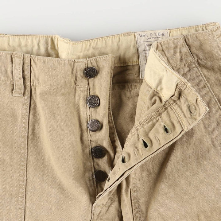 Ralph Lauren POLO by Ralph Lauren GI FIT herringbone cotton shorts, men's size W36 cotton Khaki type beige Vintage Second Hand