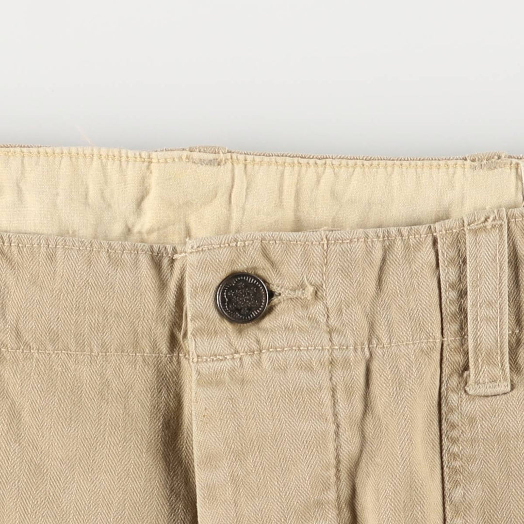 Ralph Lauren POLO by Ralph Lauren GI FIT herringbone cotton shorts, men's size W36 cotton Khaki type beige Vintage Second Hand
