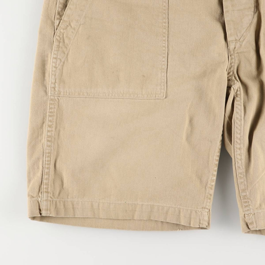 Ralph Lauren POLO by Ralph Lauren GI FIT herringbone cotton shorts, men's size W36 cotton Khaki type beige Vintage Second Hand