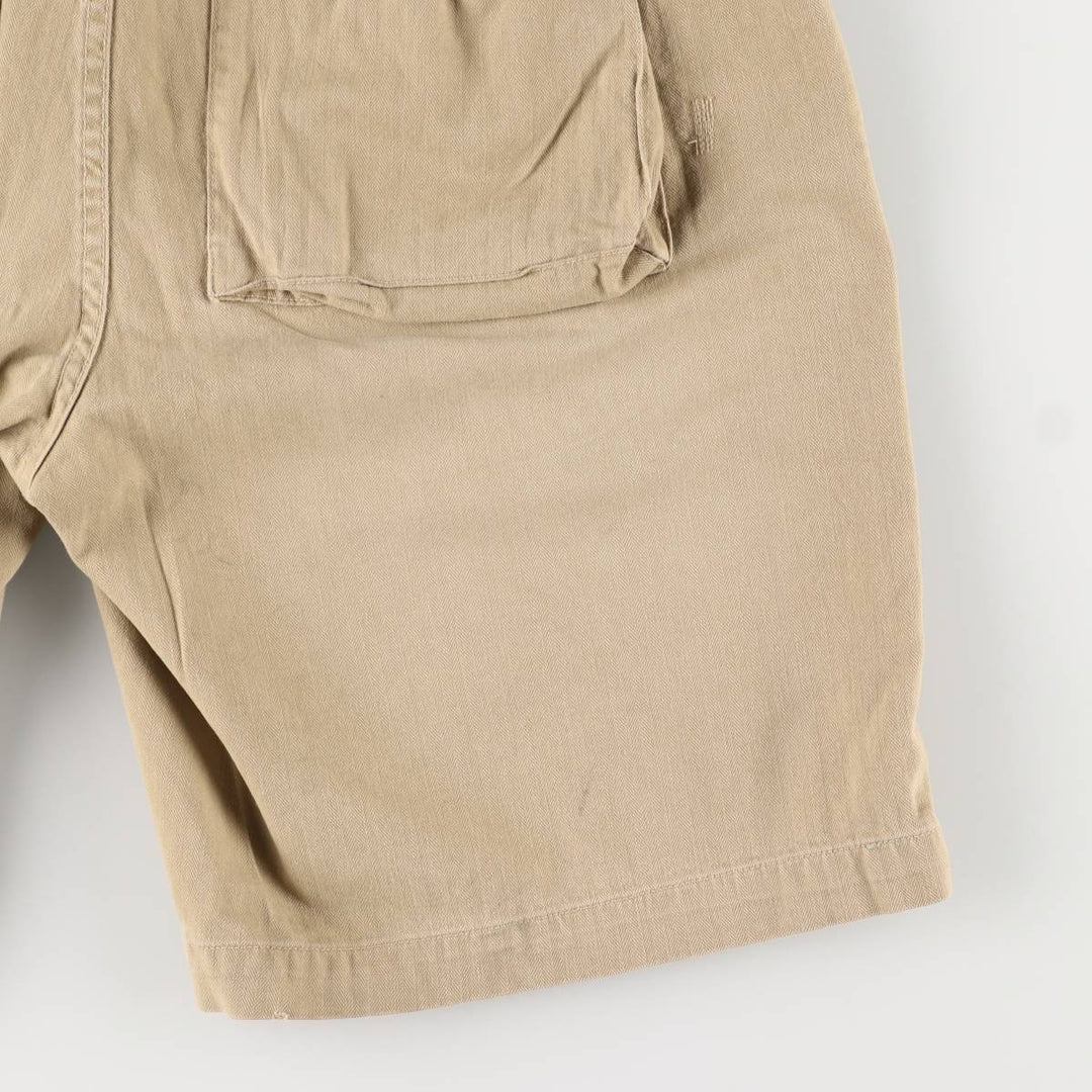 Ralph Lauren POLO by Ralph Lauren GI FIT herringbone cotton shorts, men's size W36 cotton Khaki type beige Vintage Second Hand