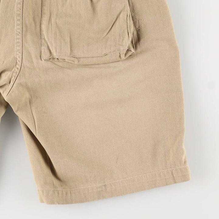 Ralph Lauren POLO by Ralph Lauren GI FIT herringbone cotton shorts, men's size W36 cotton Khaki type beige Vintage Second Hand