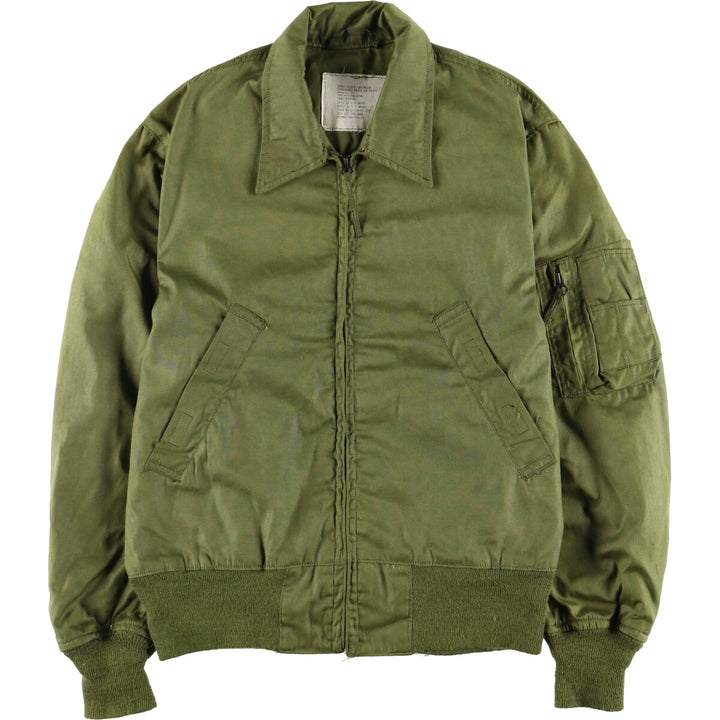 1970'S US Military Helicopter Crew Jacket, Military Flight Jacket, Made in USA, Small Regular, Men's Size Small, Vintage Nylon Khaki type Vintage Second Hand