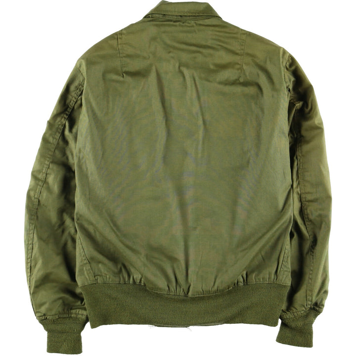 1970'S US Military Helicopter Crew Jacket, Military Flight Jacket, Made in USA, Small Regular, Men's Size Small, Vintage Nylon Khaki type Vintage Second Hand