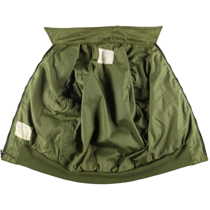 1970'S US Military Helicopter Crew Jacket, Military Flight Jacket, Made in USA, Small Regular, Men's Size Small, Vintage Nylon Khaki type Vintage Second Hand