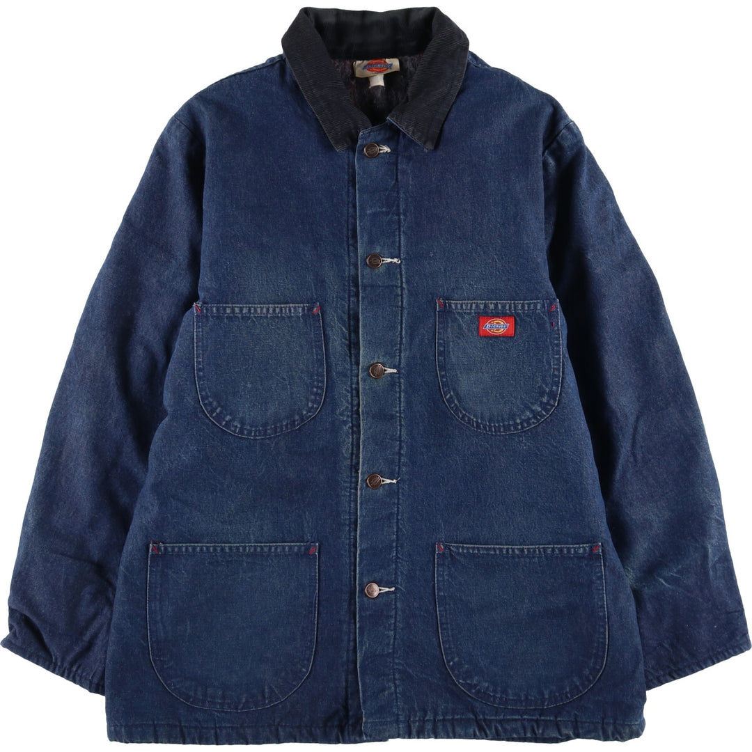 Vintage 90'S Dickies denim coveralls, size L, men's cotton Navy blue Vintage Second Hand