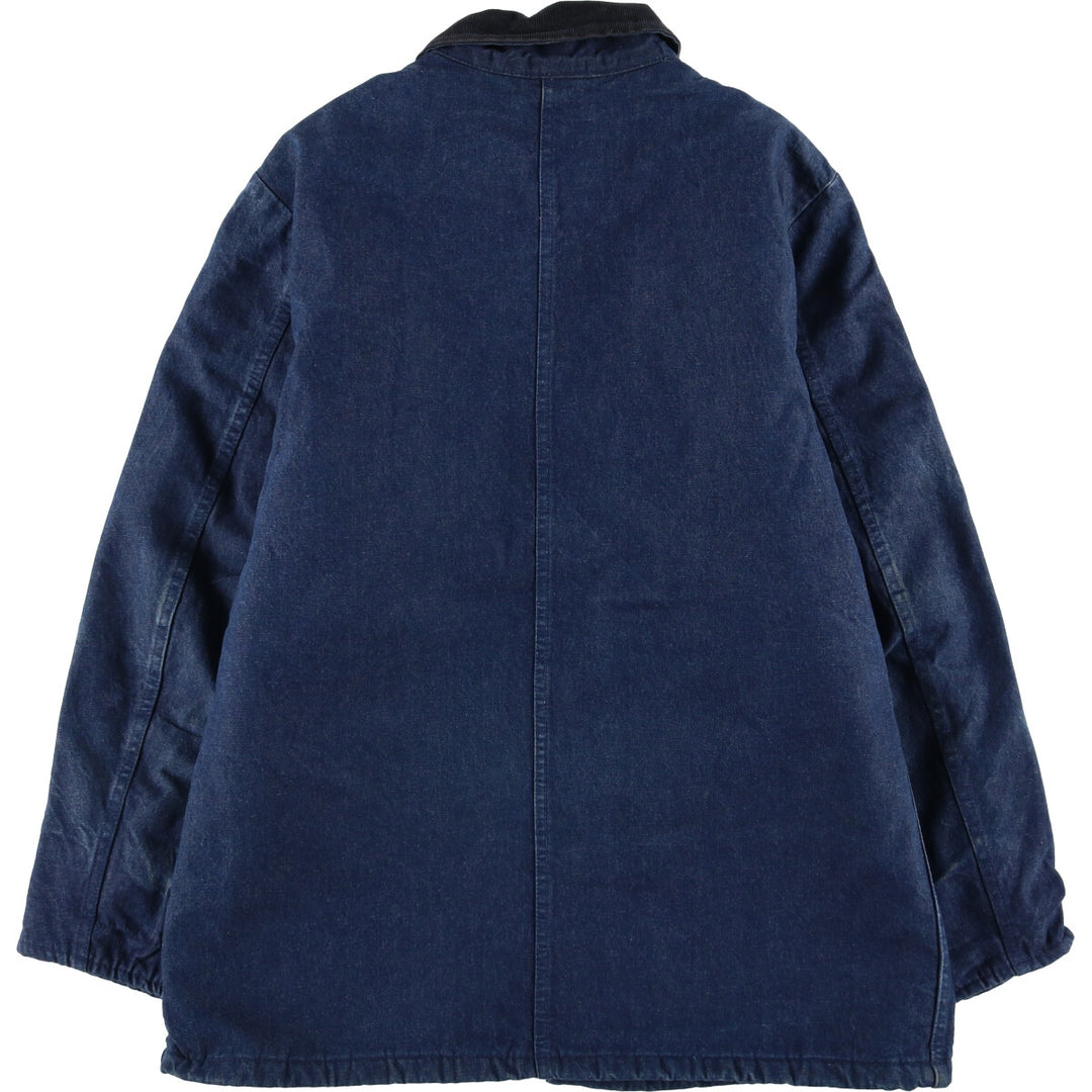 Vintage 90'S Dickies denim coveralls, size L, men's cotton Navy blue Vintage Second Hand