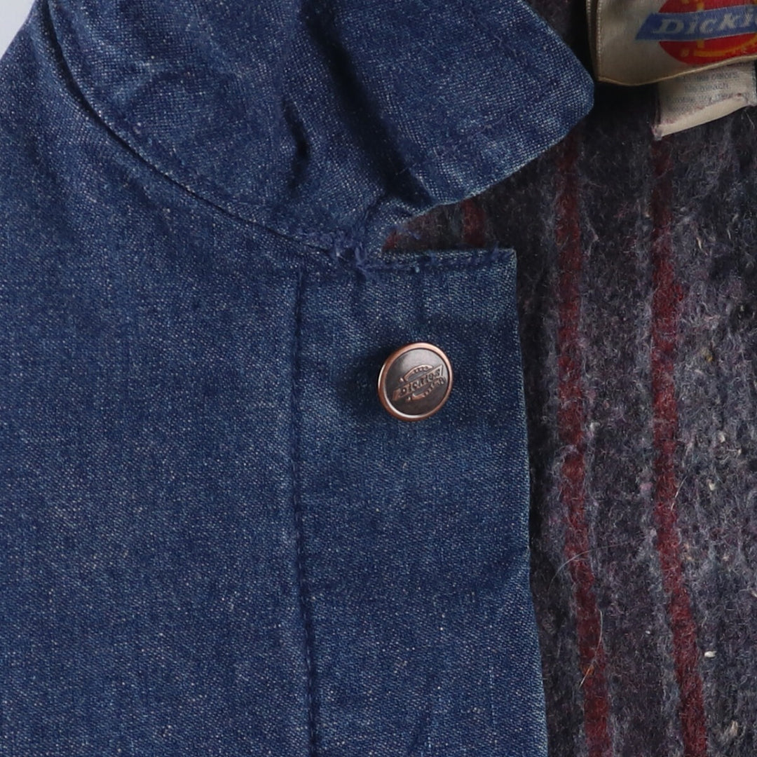 Vintage 90'S Dickies denim coveralls, size L, men's cotton Navy blue Vintage Second Hand