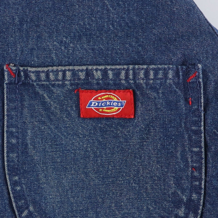 Vintage 90'S Dickies denim coveralls, size L, men's cotton Navy blue Vintage Second Hand