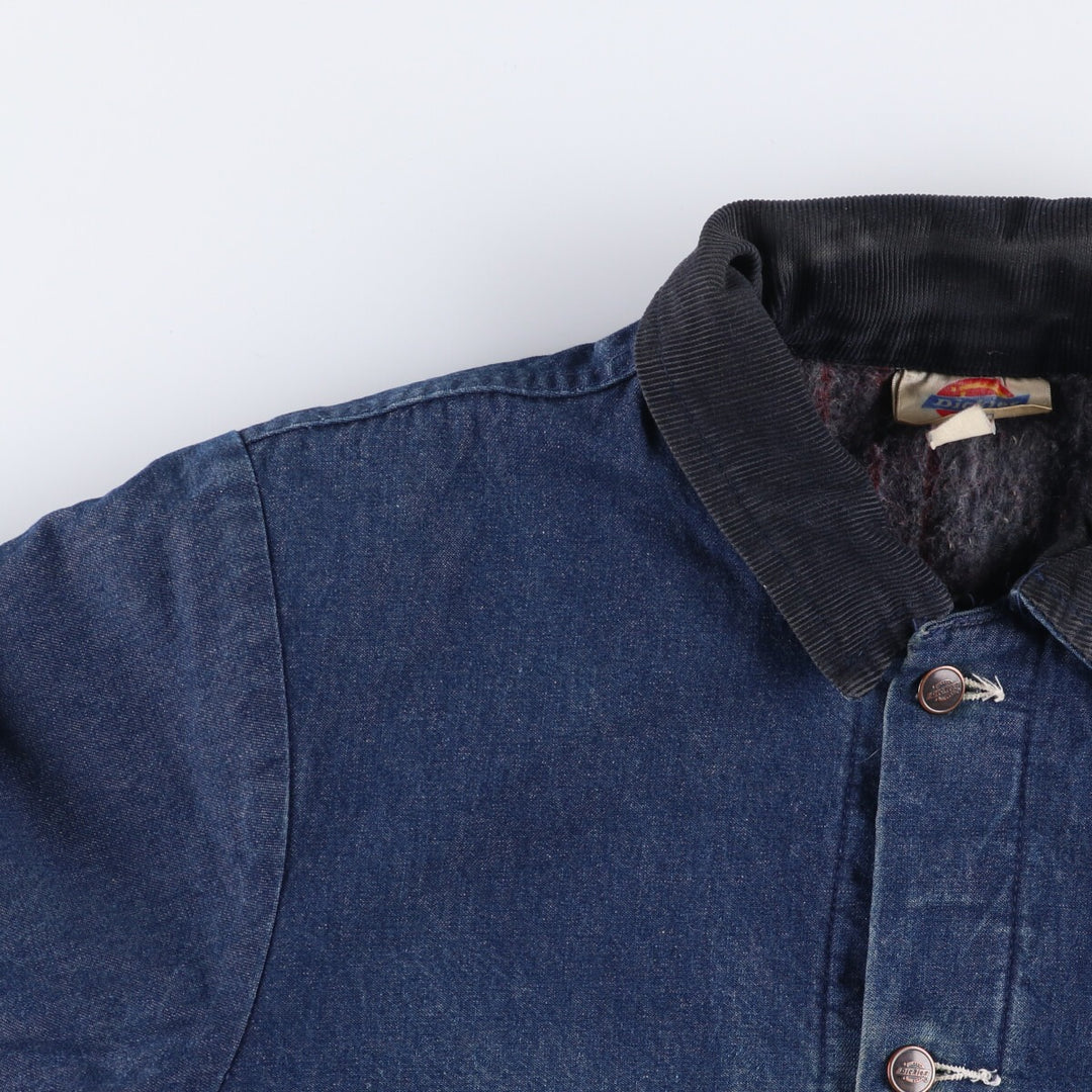 Vintage 90'S Dickies denim coveralls, size L, men's cotton Navy blue Vintage Second Hand