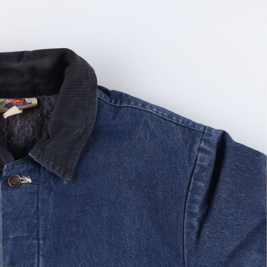 Vintage 90'S Dickies denim coveralls, size L, men's cotton Navy blue Vintage Second Hand