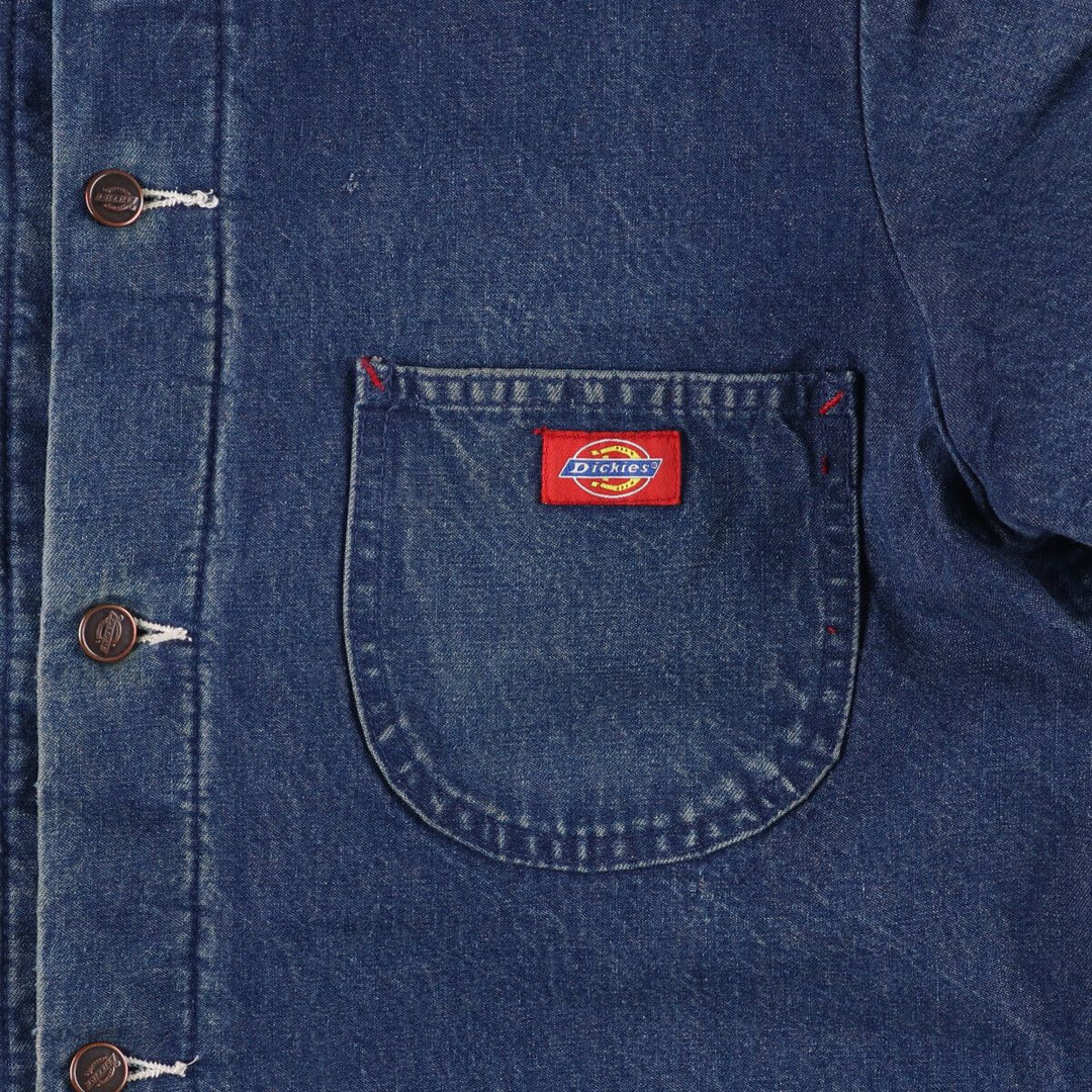 Vintage 90'S Dickies denim coveralls, size L, men's cotton Navy blue Vintage Second Hand