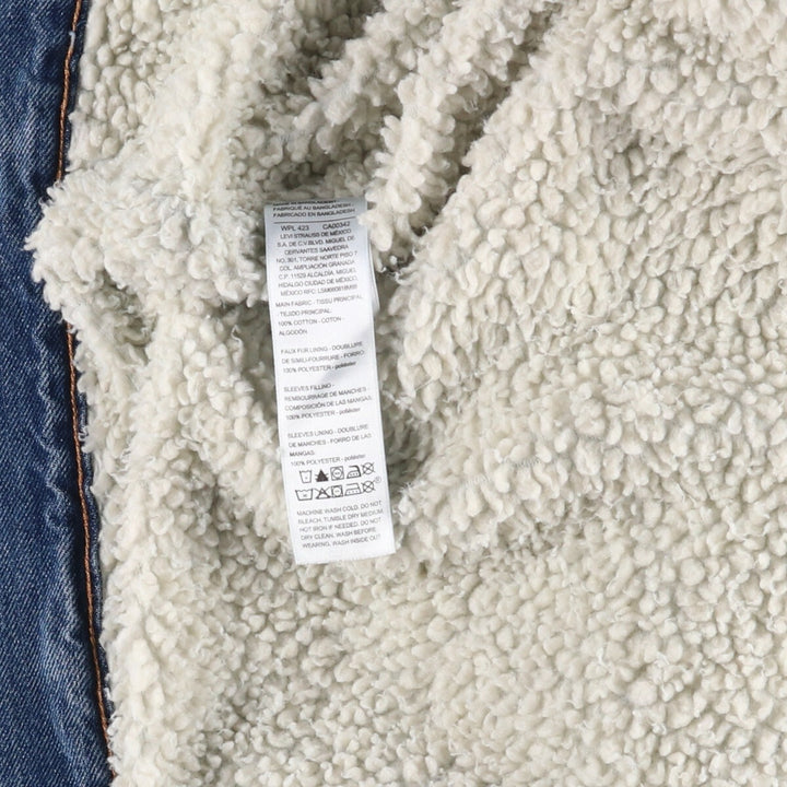 Levi's Padded Denim Jacket, Men's Size XL cotton blue type Vintage Second Hand