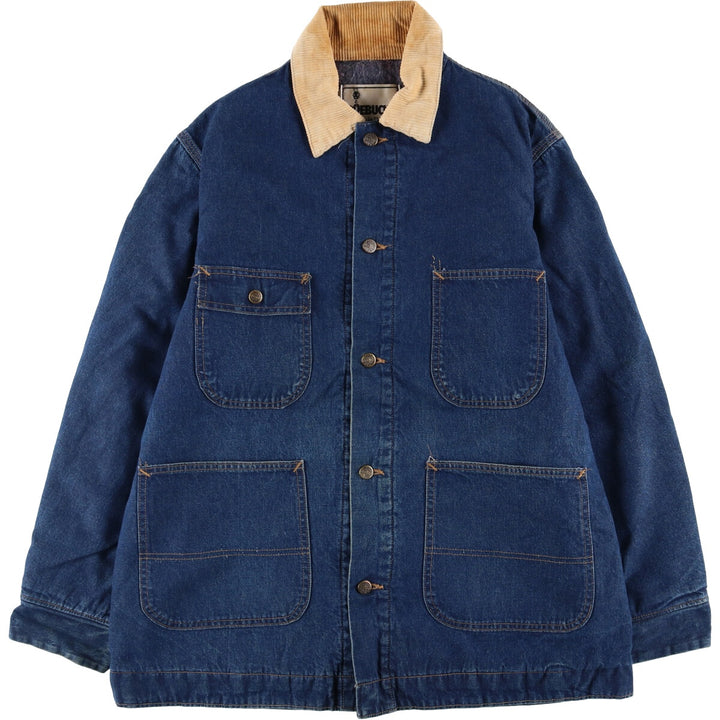 Vintage 80s-90'S ROEBUCKS denim coverall, made in the USA, size L, men's cotton blue type Vintage Second Hand