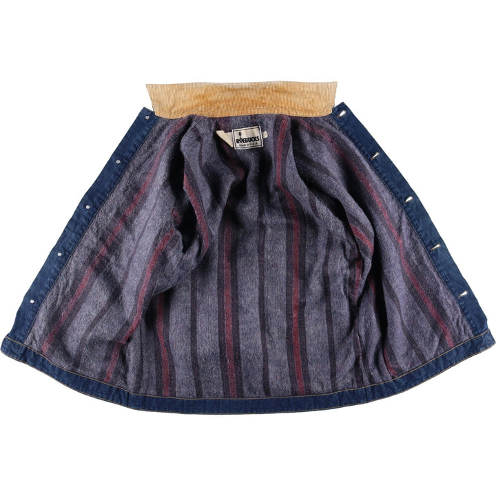 Vintage 80s-90'S ROEBUCKS denim coverall, made in the USA, size L, men's cotton blue type Vintage Second Hand