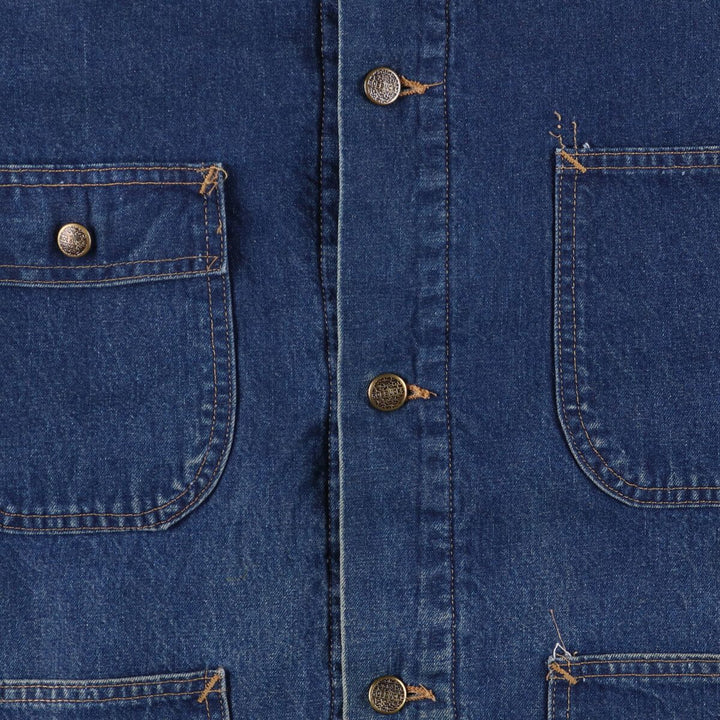 Vintage 80s-90'S ROEBUCKS denim coverall, made in the USA, size L, men's cotton blue type Vintage Second Hand