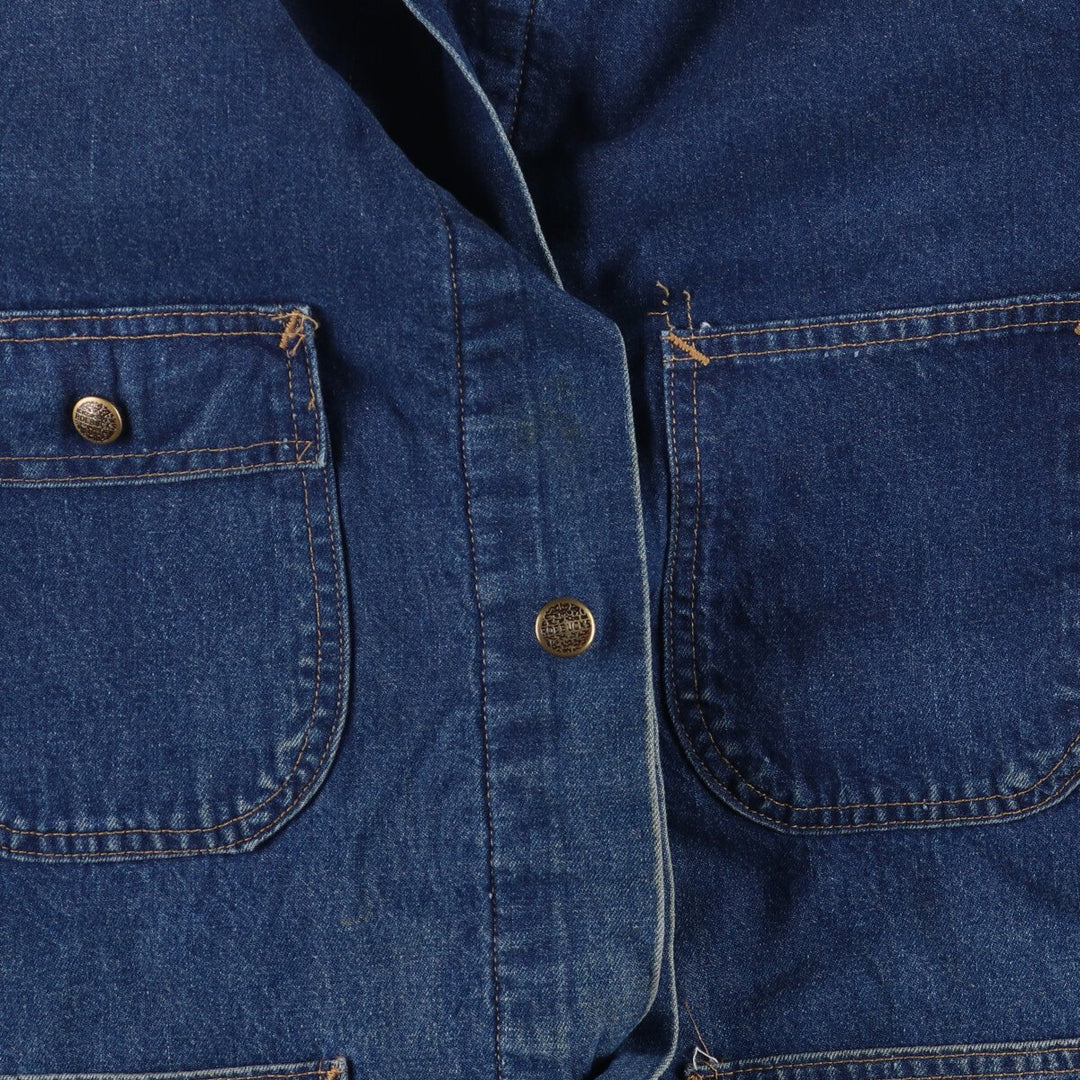 Vintage 80s-90'S ROEBUCKS denim coverall, made in the USA, size L, men's cotton blue type Vintage Second Hand