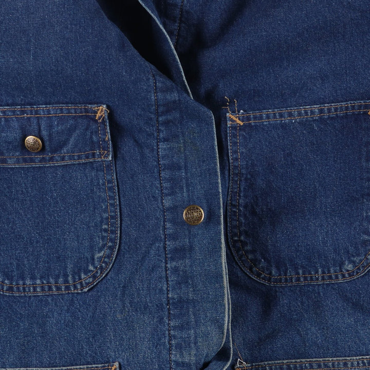 Vintage 80s-90'S ROEBUCKS denim coverall, made in the USA, size L, men's cotton blue type Vintage Second Hand