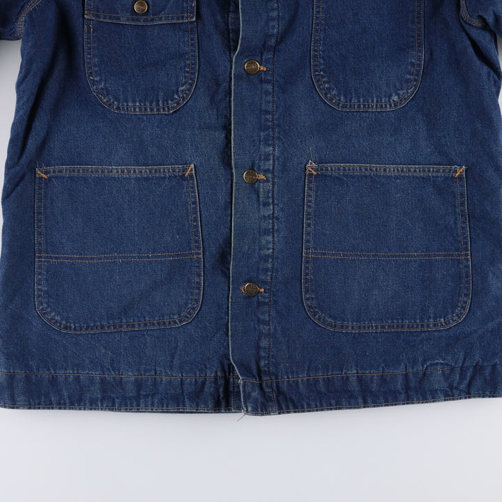 Vintage 80s-90'S ROEBUCKS denim coverall, made in the USA, size L, men's cotton blue type Vintage Second Hand