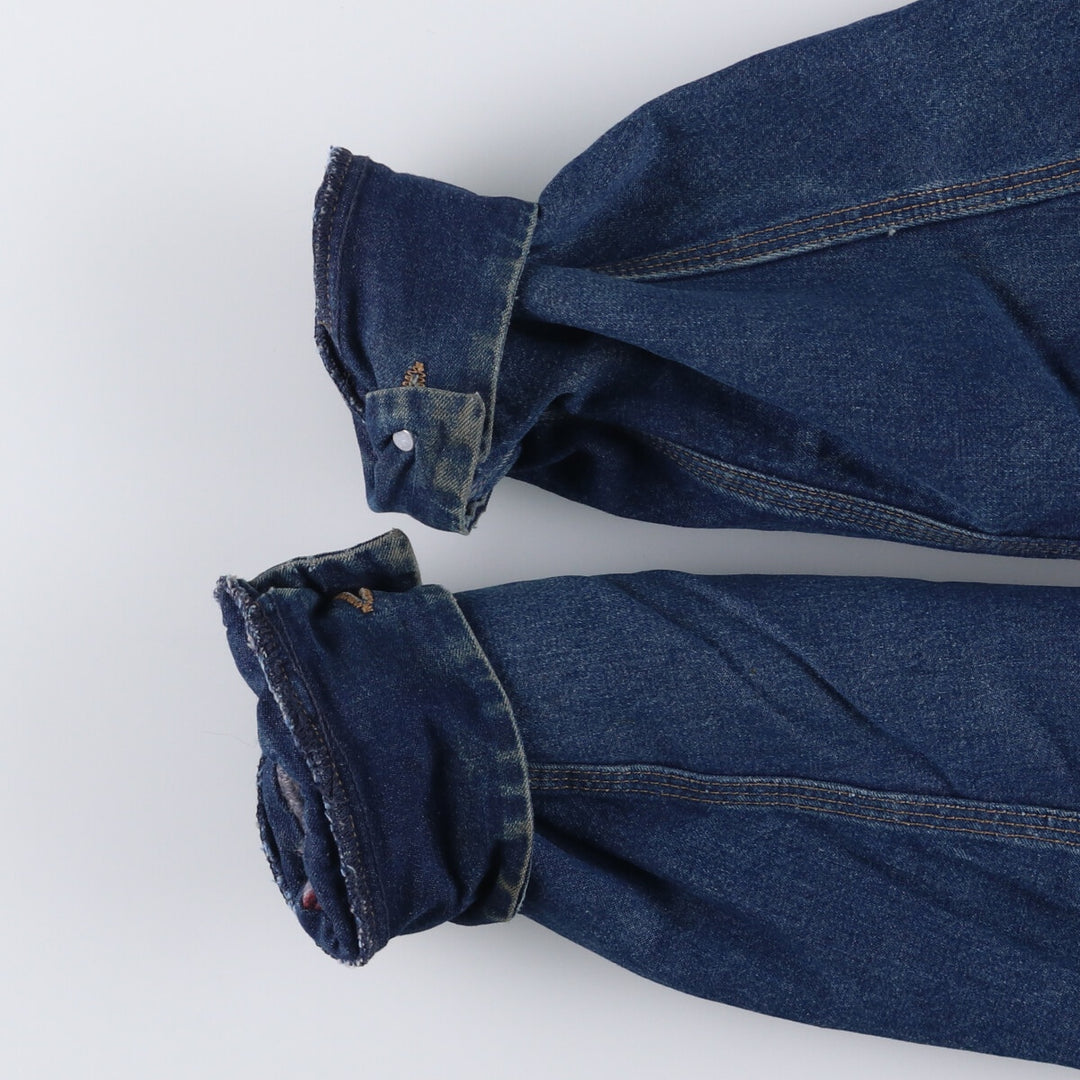 Vintage 80s-90'S ROEBUCKS denim coverall, made in the USA, size L, men's cotton blue type Vintage Second Hand