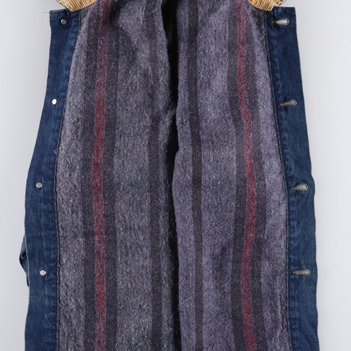 Vintage 80s-90'S ROEBUCKS denim coverall, made in the USA, size L, men's cotton blue type Vintage Second Hand