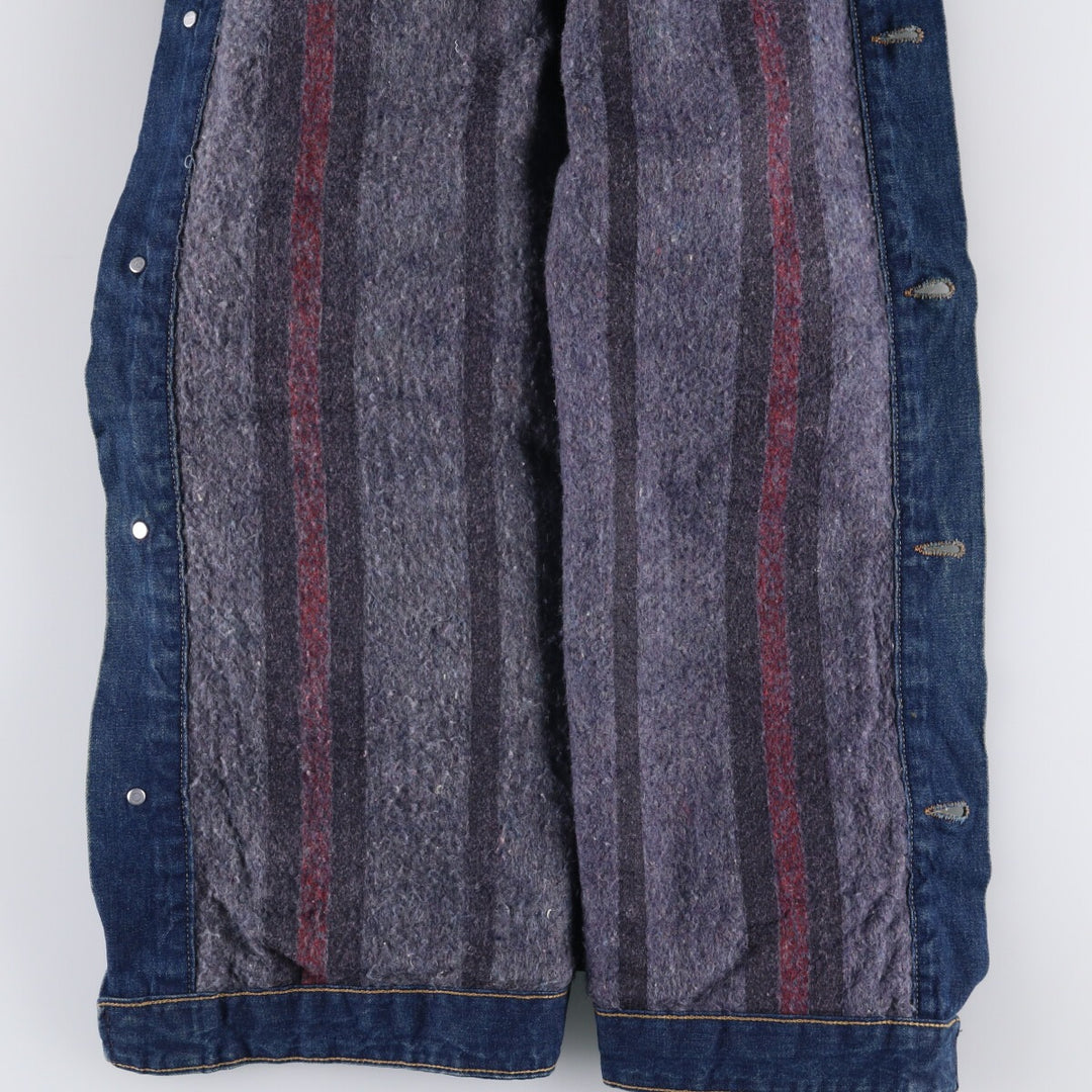 Vintage 80s-90'S ROEBUCKS denim coverall, made in the USA, size L, men's cotton blue type Vintage Second Hand