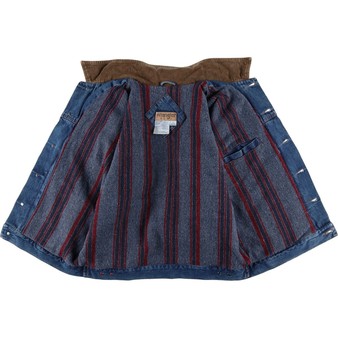 Wrangler HERO Padded Denim Jacket, Men's Size L cotton blue type Vintage Second Hand