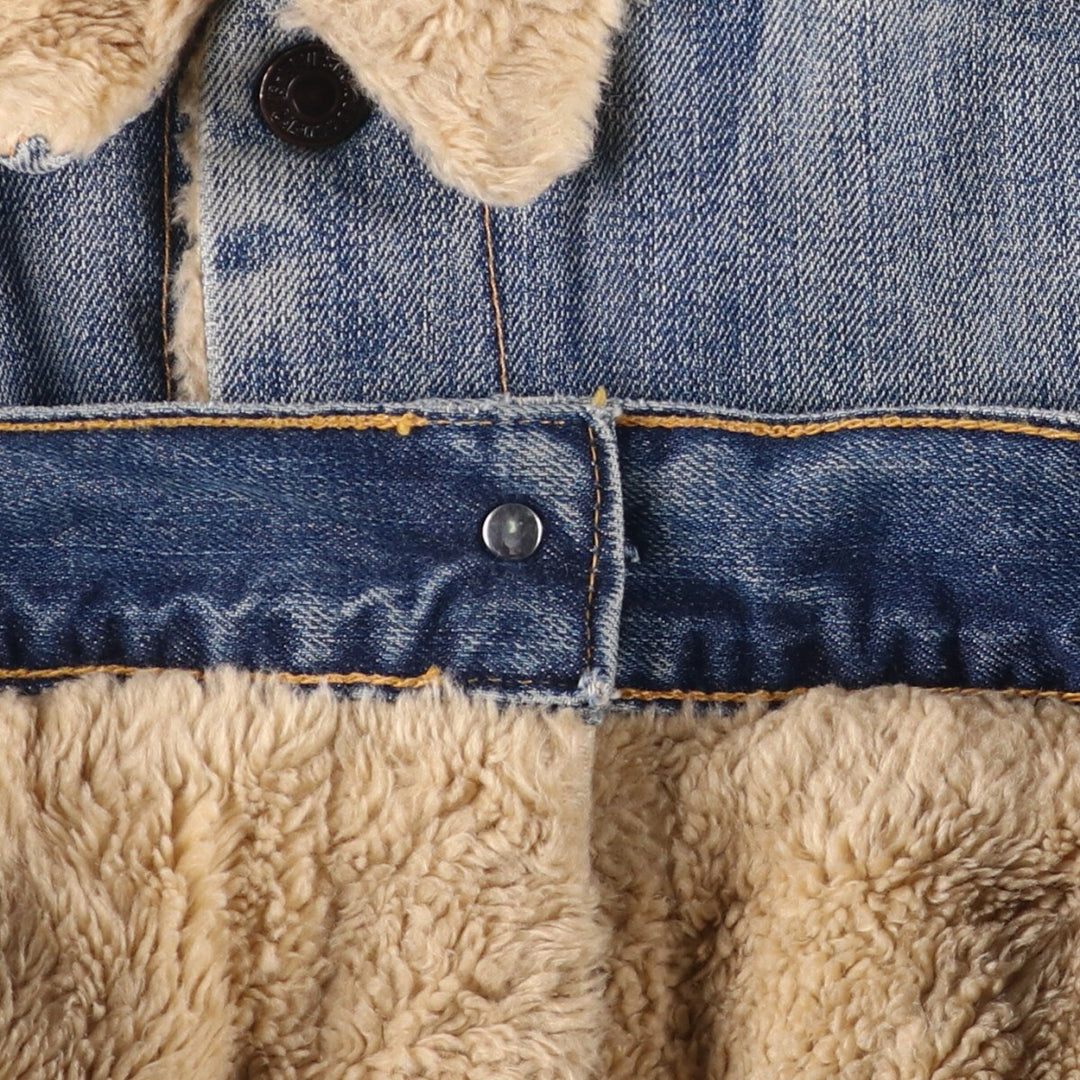 Levi's Euro Model Denim Boa Jacket, Men's XL cotton blue type Vintage Second Hand
