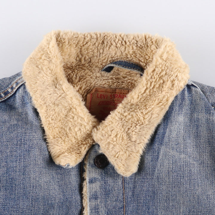Levi's Euro Model Denim Boa Jacket, Men's XL cotton blue type Vintage Second Hand