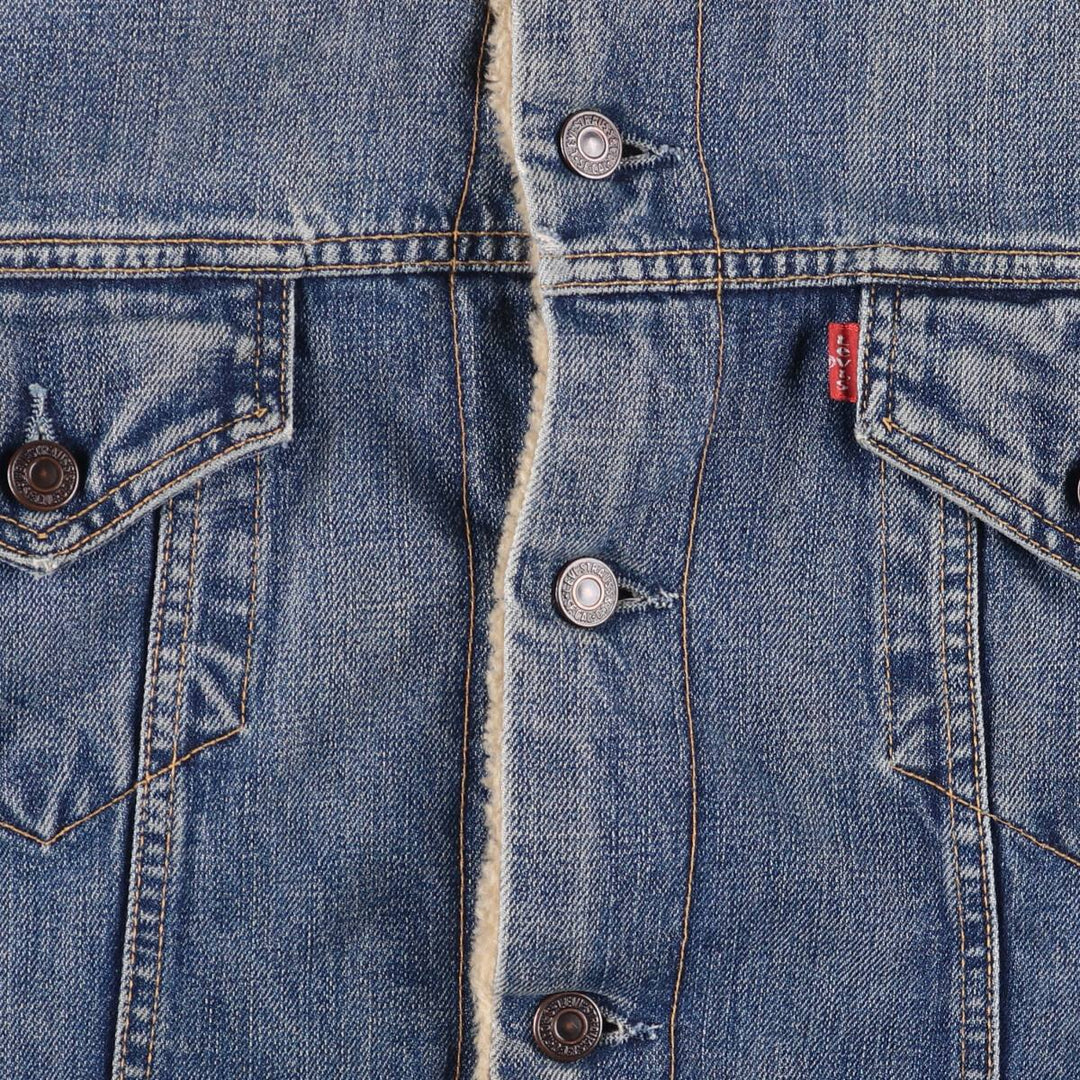 Levi's Euro Model Denim Boa Jacket, Men's XL cotton blue type Vintage Second Hand