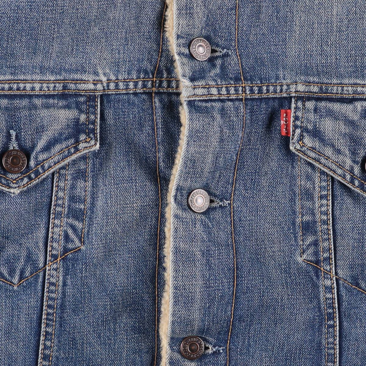 Levi's Euro Model Denim Boa Jacket, Men's XL cotton blue type Vintage Second Hand