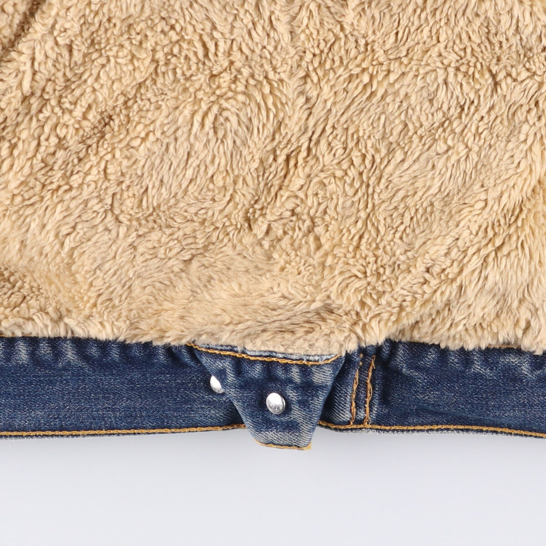 Levi's Euro Model Denim Boa Jacket, Men's XL cotton blue type Vintage Second Hand