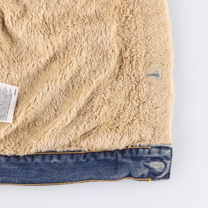 Levi's Euro Model Denim Boa Jacket, Men's XL cotton blue type Vintage Second Hand