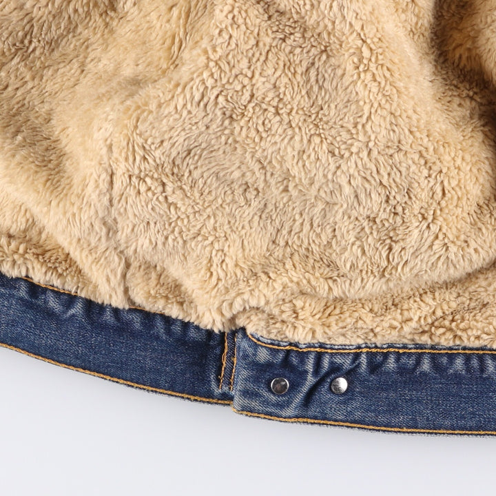 Levi's Euro Model Denim Boa Jacket, Men's XL cotton blue type Vintage Second Hand