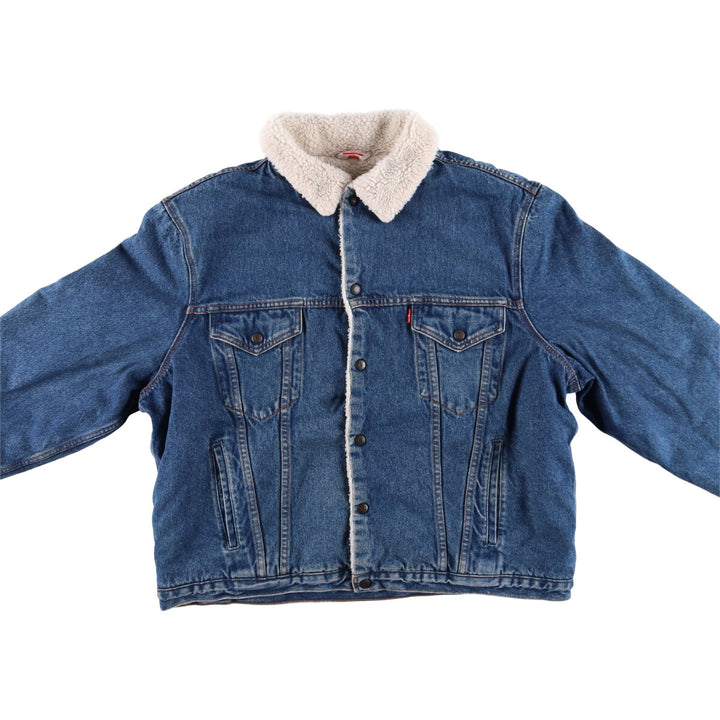 Vintage 1980'S Levi's 70608-0219 denim jacket, men's size XL cotton blue type Vintage Second Hand