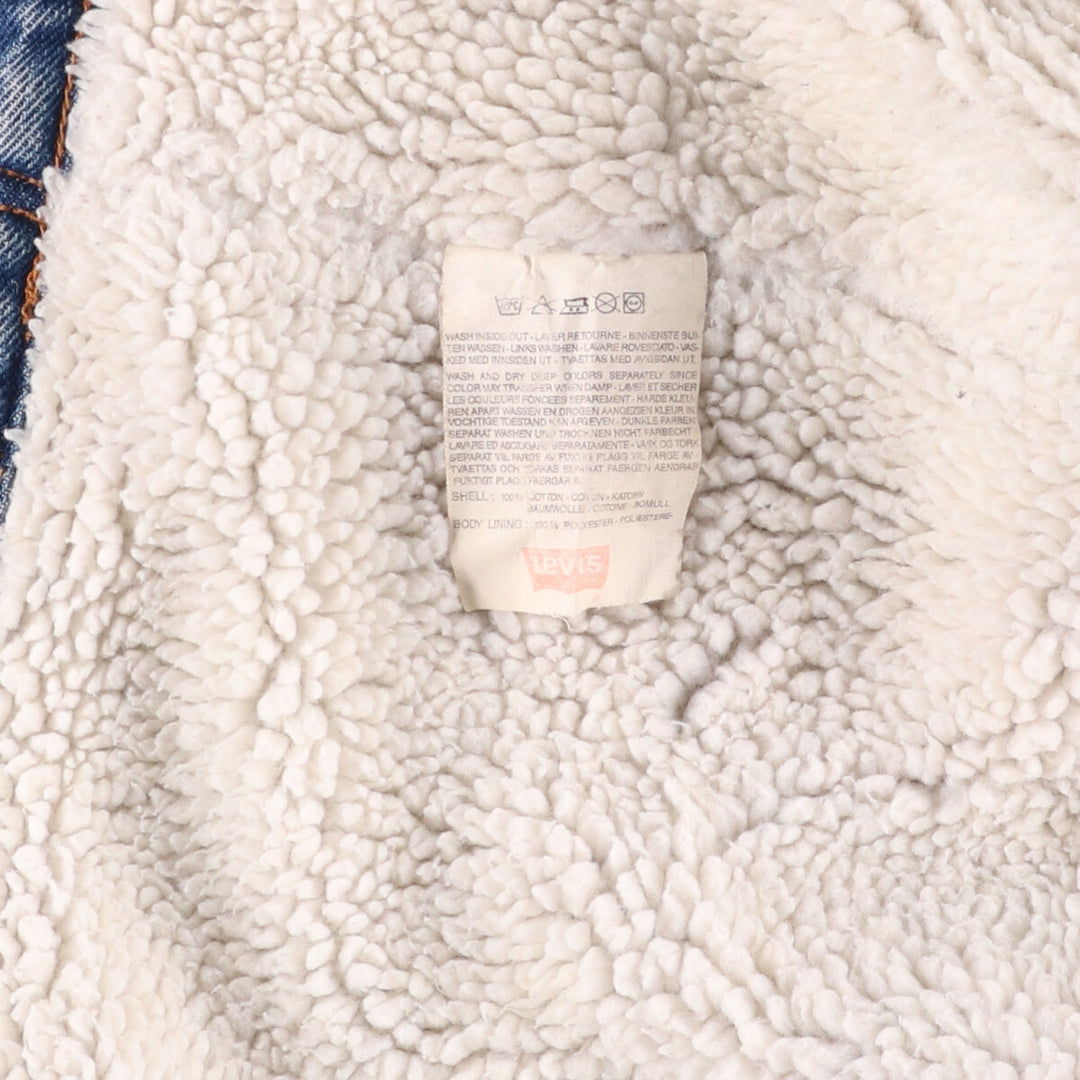 Vintage 1980'S Levi's 70608-0219 denim jacket, men's size XL cotton blue type Vintage Second Hand