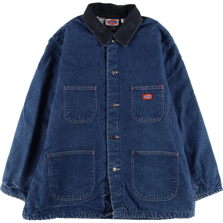 90'S Dickies denim coveralls, men's size XXL, vintage unclear navy blue type Vintage Second Hand