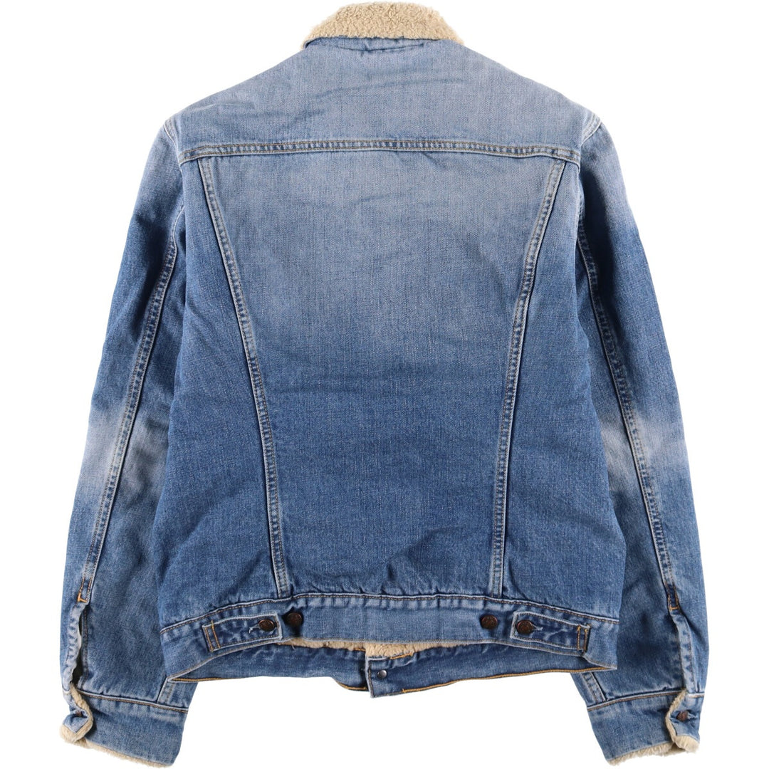 2000'S Levi's 71550-0487 Euro Model Denim Boa Jacket, Men's Size Medium cotton blue type Vintage Second Hand