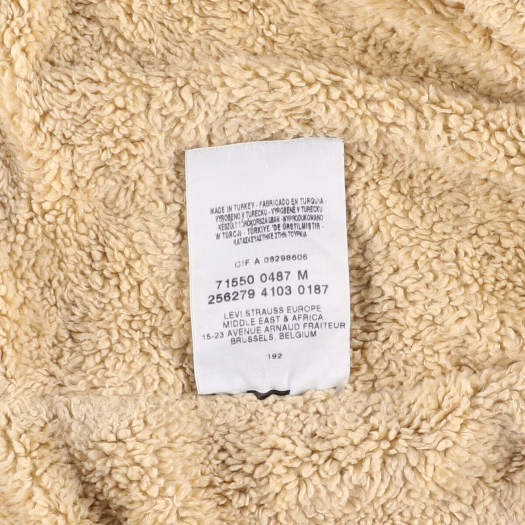 2000'S Levi's 71550-0487 Euro Model Denim Boa Jacket, Men's Size Medium cotton blue type Vintage Second Hand