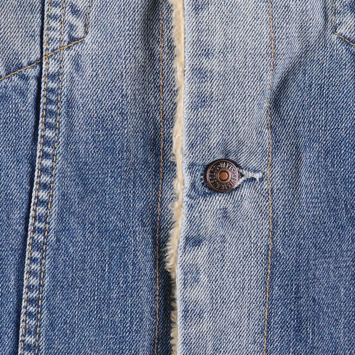 2000'S Levi's 71550-0487 Euro Model Denim Boa Jacket, Men's Size Medium cotton blue type Vintage Second Hand