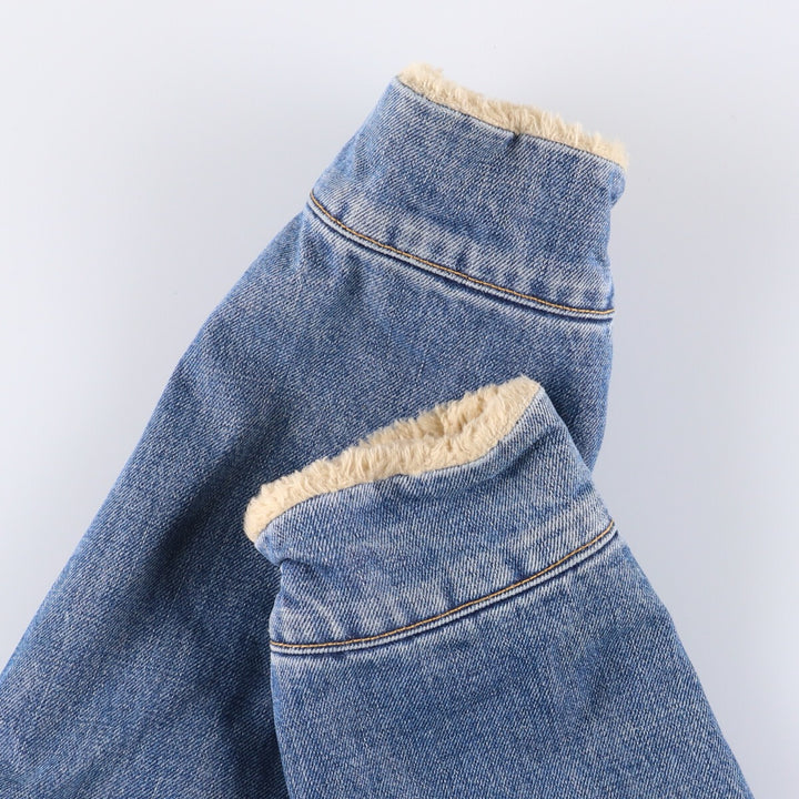 2000'S Levi's 71550-0487 Euro Model Denim Boa Jacket, Men's Size Medium cotton blue type Vintage Second Hand