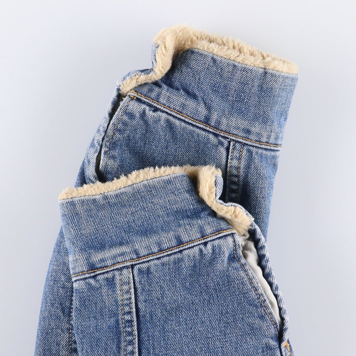 2000'S Levi's 71550-0487 Euro Model Denim Boa Jacket, Men's Size Medium cotton blue type Vintage Second Hand
