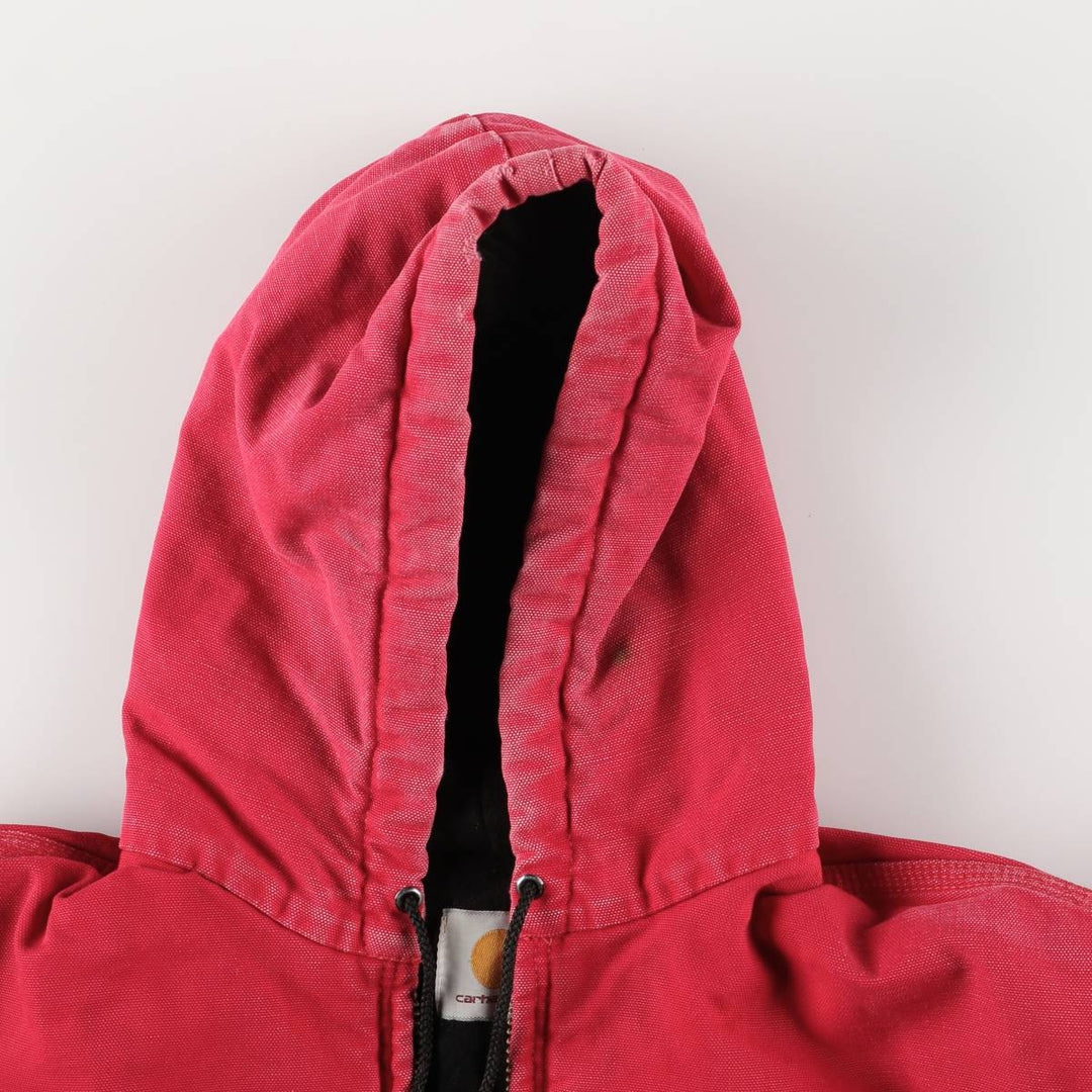 Carhartt Active Jacket Duck Full Zip Hoodie Men's XL unclear red type Vintage Second Hand