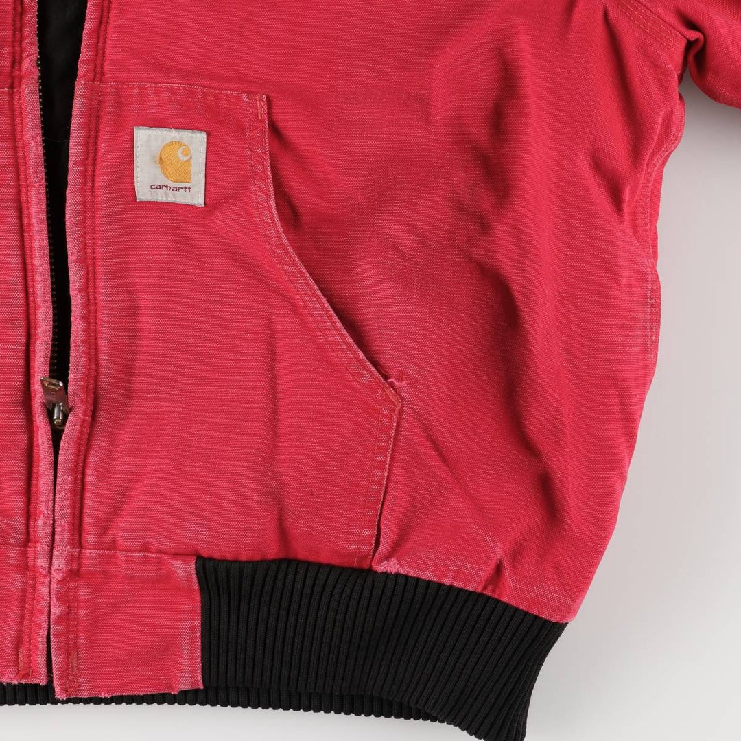Carhartt Active Jacket Duck Full Zip Hoodie Men's XL unclear red type Vintage Second Hand