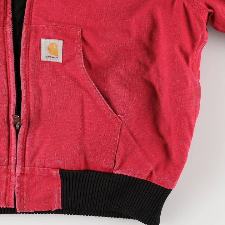 Carhartt Active Jacket Duck Full Zip Hoodie Men's XL unclear red type Vintage Second Hand