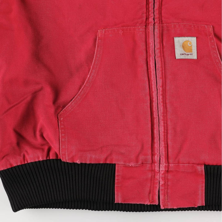 Carhartt Active Jacket Duck Full Zip Hoodie Men's XL unclear red type Vintage Second Hand
