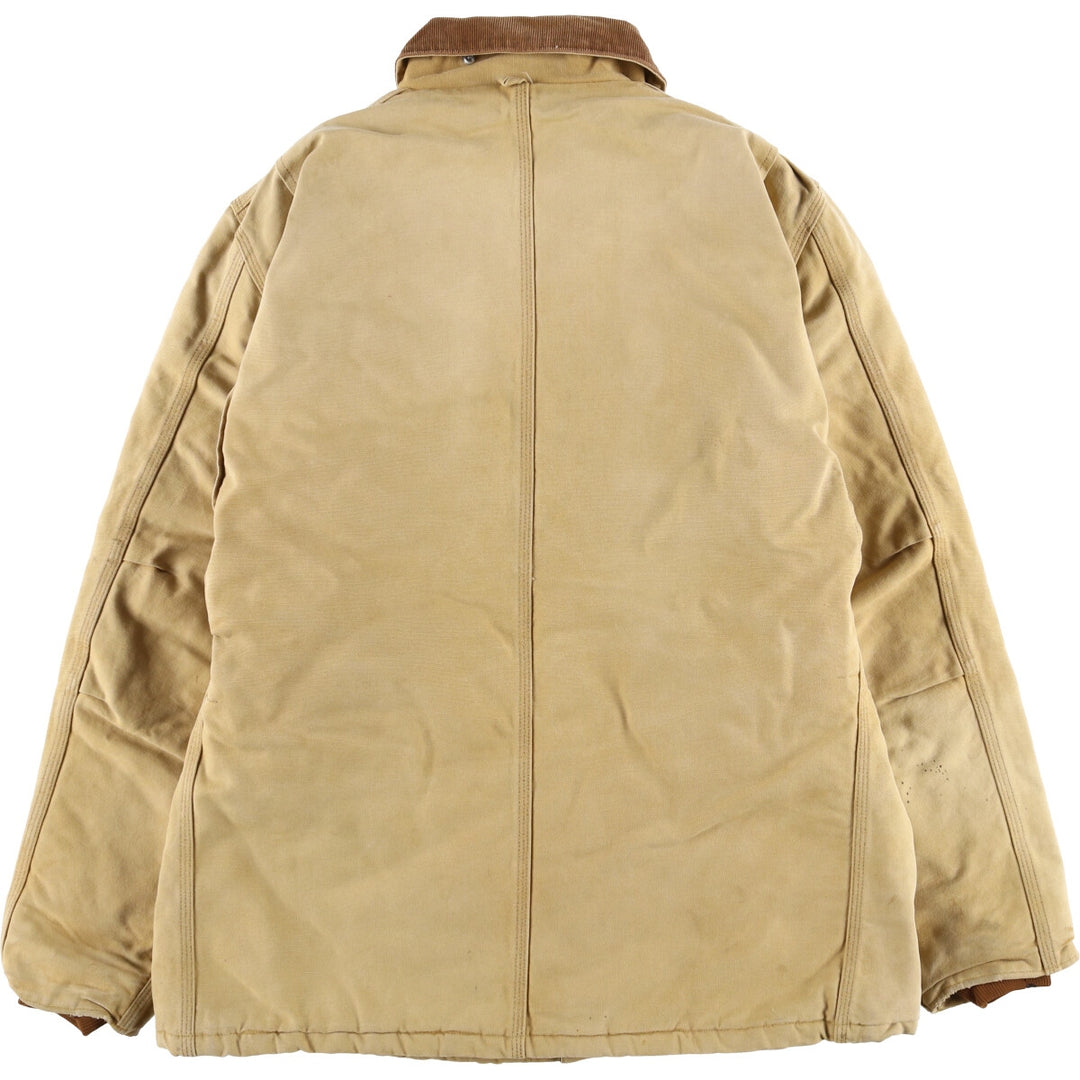 90'S Carhartt Traditional Padded Duck Work Jacket, Made in USA, Men's XL, Vintage cotton ocher yellow type Vintage Second Hand